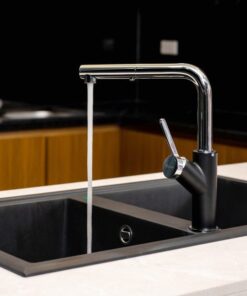 Vòi rửa bát rút dây Konox Artan Black