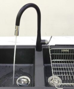 Vòi rửa bát rút dây Konox Curva Black Vòi rửa bát rút dây Konox Curva Black