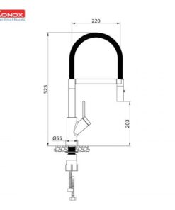 Vòi rửa bát thân mềm Konox Bian