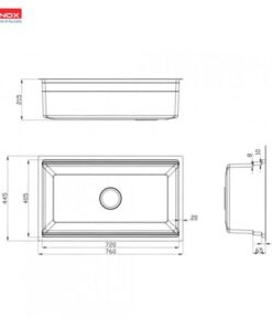 Chậu rửa bát chống xước Konox Workstation Sink – Undermount Sink KN7644SU Dekor
