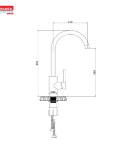 Vòi rửa bát nóng lạnh Konox Rio