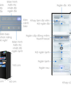 Tủ lạnh ngăn đá trên 2 cánh Beko Inverter 250 lít RDNT271I50VHFSU