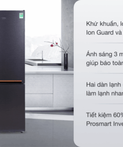 Tủ lạnh ngăn đá dưới 2 cánh Beko Inverter 340 lít RCNT340I50VZK