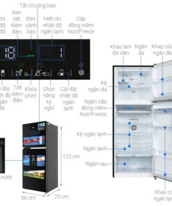 Tủ lạnh ngăn đá trên 2 cánh Beko Inverter 375 lít RDNT401E50VZDHFSU