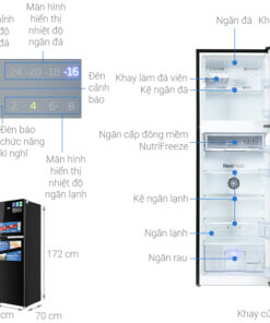 Tủ lạnh ngăn đá trên 2 cánh Beko Inverter 375 lít RDNT401I50VHFSU