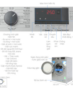 Máy giặt Beko Inverter 8 kg WCV8614XB0STS