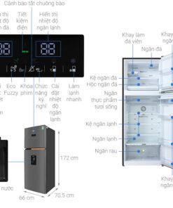 Tủ lạnh ngăn đá trên 2 cánh Beko Inverter 375 lít RDNT401E50VZDK