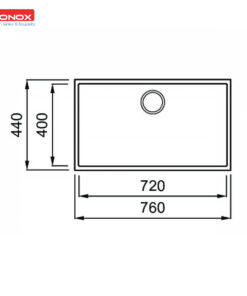 Chậu rửa bát Konox Granite Sink Naros 760S Grey
