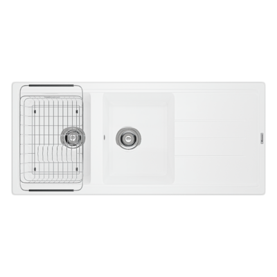 Chậu rửa bát Konox Granite Sink Phoenix 1160 White Silver