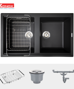 Chậu rửa bát Konox Granite Sink Phoenix Smart 860 – Black