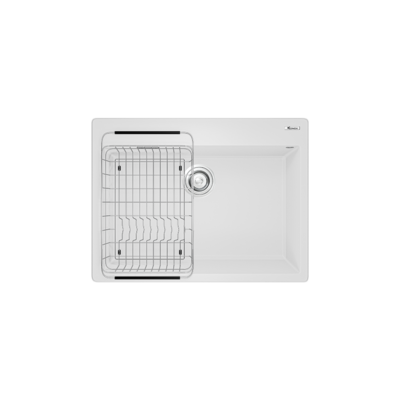 Chậu rửa bát Konox Granite Sink Ruvita 680 White Silver Chậu rửa bát Konox Granite Sink Ruvita 680 White Silver