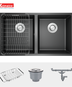 Chậu rửa bát Konox Granite Sink Veloci 760D Black