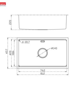 Chậu rửa bát chống xước Konox KN8146SU Dekor Basic