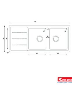 Chậu rửa bát Turkey Sink Beta 1160 Bàn trái