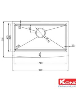 Chậu rửa bát Konox Workstation Sink – Apron Sink KN8051AS Curve
