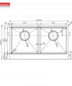 Chậu rửa bát Konox Workstation Sink – Apron Sink KN8751DA Retta