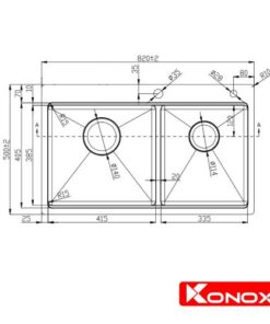 Chậu rửa bát Konox KN8250TD
