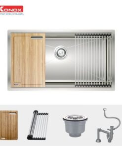 Chậu rửa bát Konox KN8046SU(full phụ kiện)