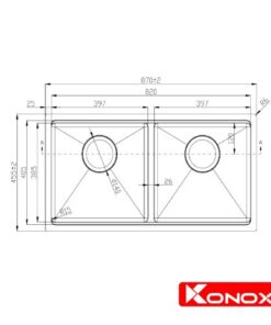 Chậu rửa bát Konox Workstation Sink – Undermount Sink KN8745DUB
