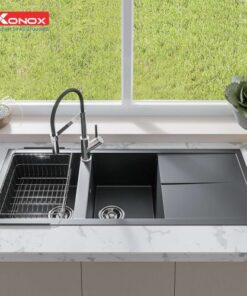 Chậu rửa bát Konox Granite Sink Livello Smart 1160 Black