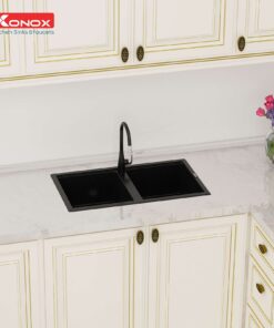 Chậu rửa bát Konox Granite Sink Phoenix Smart 860 – Black