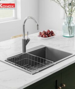 Chậu rửa bát Konox Granite Sink Ruvita 680 – Grey