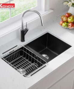Chậu rửa bát Konox Granite Sink Veloci 760D Black