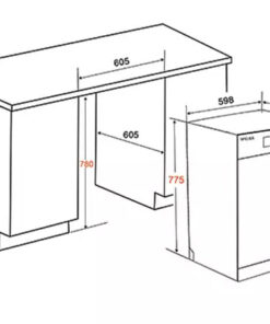 Máy rửa bát 13 bộ SP 775DW-S (xám)