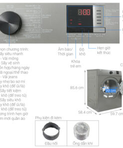 Máy sấy thông hơi Beko 9kg DA9112RX0MB