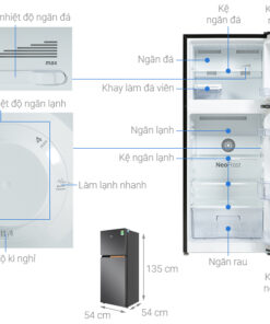Tủ lạnh ngăn đá trên 2 cánh Beko Inverter 189 lít RDNT201I50VK