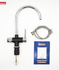 Vòi rửa bát ba đường nước Konox Trim-Water Black