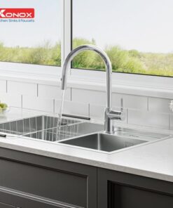 Vòi rửa bát dây rút Konox Alto Chrome