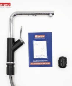 Vòi rửa bát rút dây Konox Artan Black