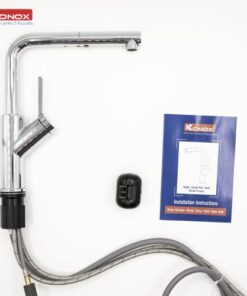 Vòi rửa bát dây rút Konox Artan Chrome