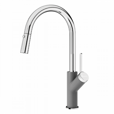 Vòi rửa bát dây rút Konox Ponte Grey