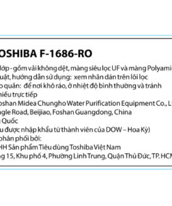 Lõi lọc RO Toshiba số 2 F-1686-RO