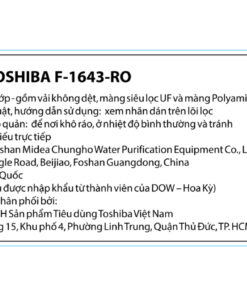 Lõi lọc RO Toshiba số 3 F-1643-RO