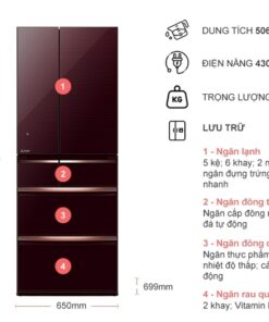 Tủ lạnh Mitsubishi Electric Inverter 506 lít MR-WX52D-BR
