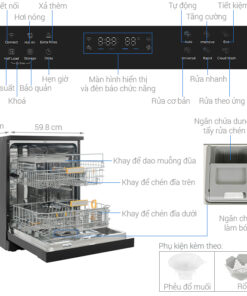 Máy rửa chén độc lập Comfee CDWEF1401HB-W-VN