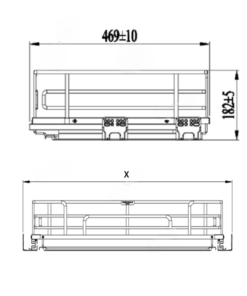 Giá xoang nồi nan Oval âm tủ - gắn cánh,gay giảm chấn Eurogold EPV50
