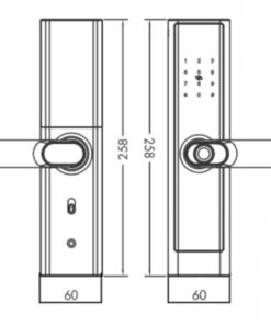 Khóa điện tử cửa gỗ Hubert HB CG39 Mini