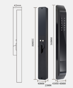 Khóa điện tử cửa nhôm Hubert HB CN79 Black