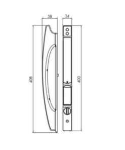 Khóa điện tử cửa nhôm Hubert HB CN86 Black