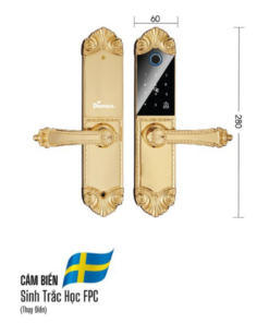 Khóa điện tử đại sảnh DEMAX SL280 BRASS 24K