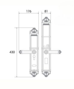 Khóa điện tử đại sảnh DEMAX SL822 Gold