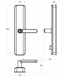 Khóa điện tử cửa gỗ Hubert HB CG59 Rough Black