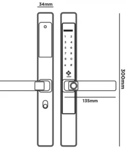Khóa điện tử cửa nhôm Hubert HB CN68