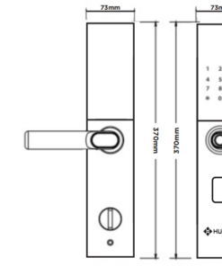 Khóa điện tử cửa gỗ Hubert HB CG22 Black