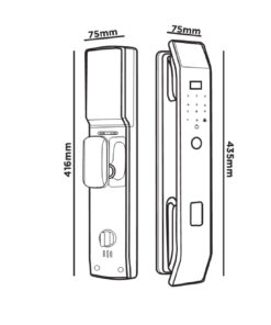 Khóa điện tử cửa gỗ Hubert HB CG25 Black Khóa điện tử cửa gỗ Hubert HB CG25 Black