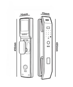Khóa điện tử cửa gỗ Hubert HB CG25F Black